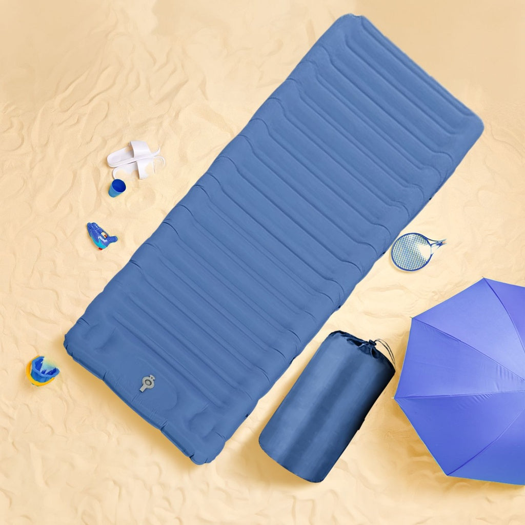Inflatable Camping Sleeping Pad (Blue)