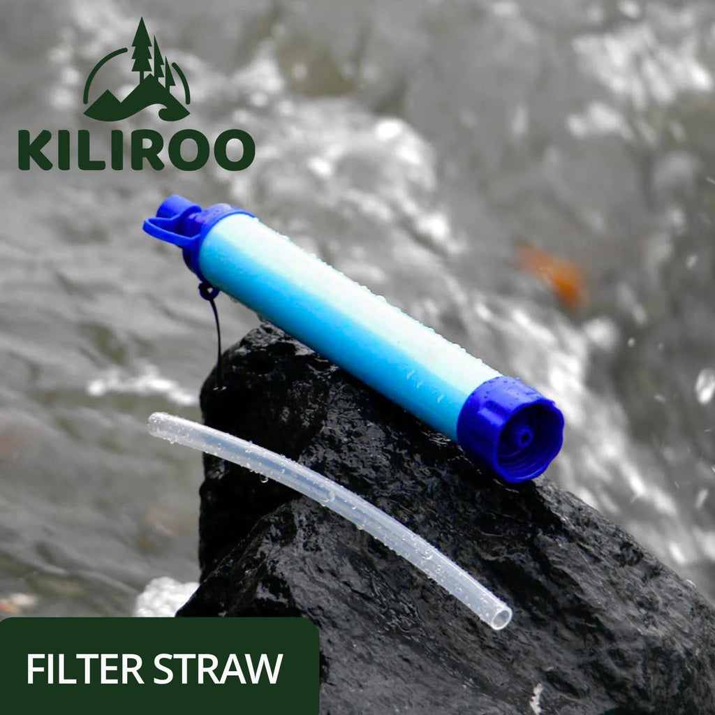 Water Filter Straw, Ultralight and Durable, Long-Lasting Up to 1500L Water, Easy Carry