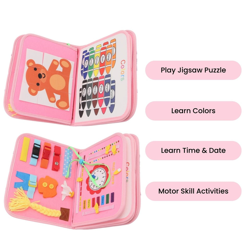 Kids Busy Board Learning Toys (Pink) GO-BB-101-BF
