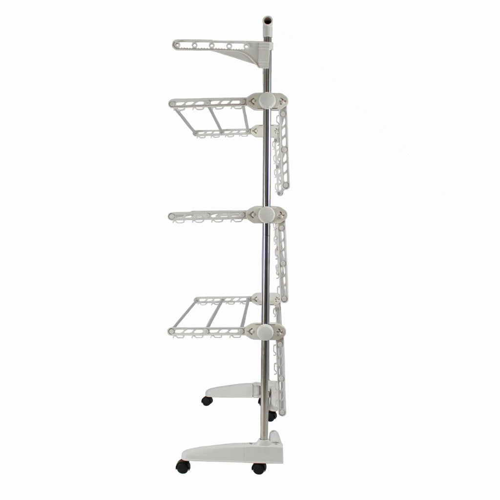 Laundry Drying Rack 3 Tier,  Adjustable and Foldable Clothing, White