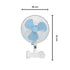 Portable Oscillating Clip Fan With 2 Speed (White+Blue)