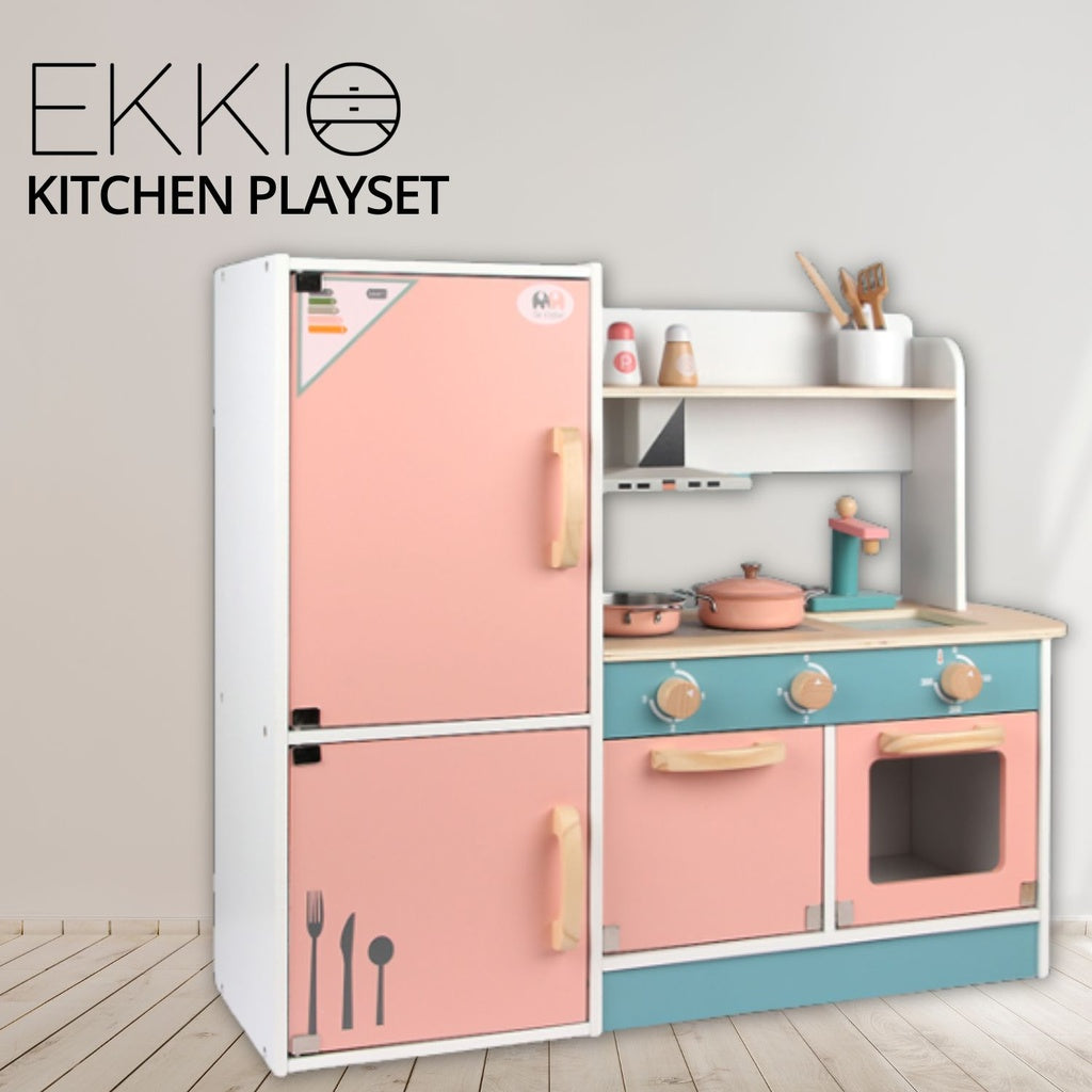 Wooden Kitchen Playset for Kids (Refrigerator Kitchen Set) EK-KP-105-MS