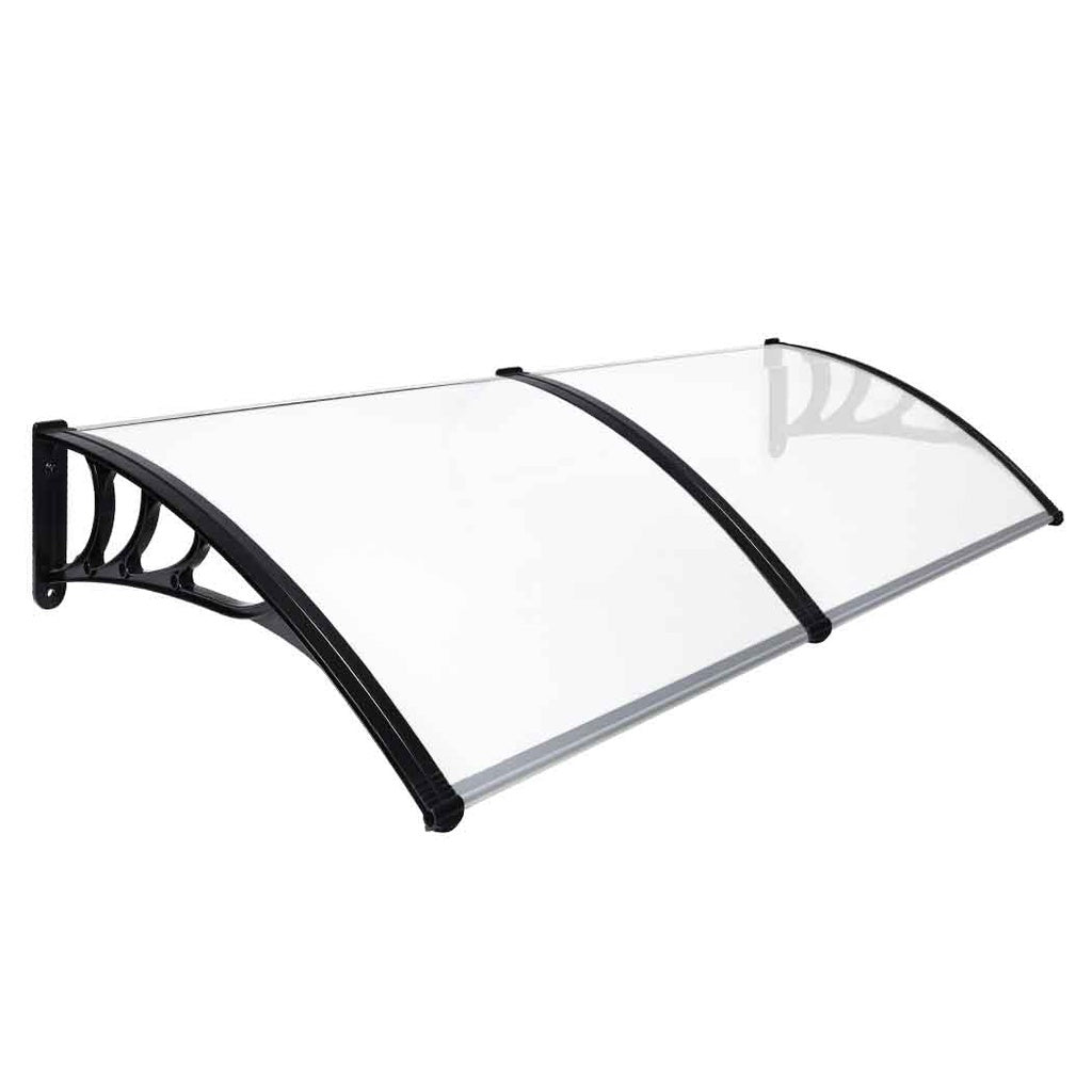 Window Door Awning Canopy Outdoor UV Patio Rain Cover Clear White 1M X 2.4M Type 1
