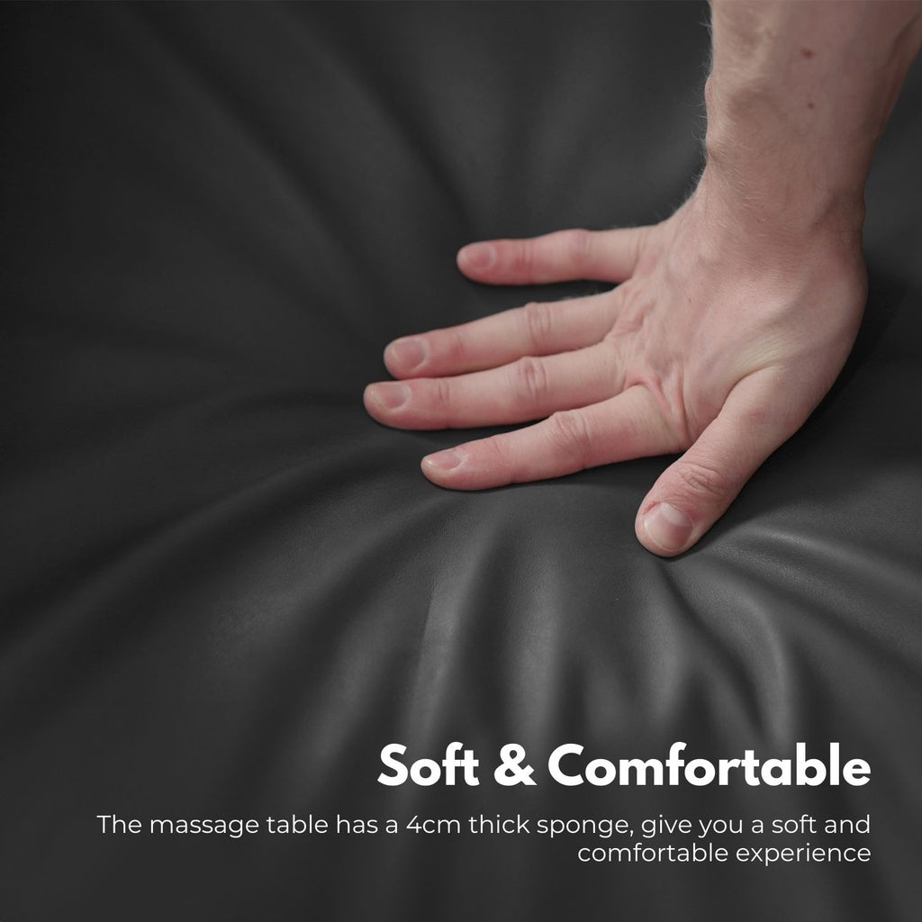 3 Fold Adjustable Portable Massage Bed （Black）