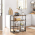 4 Tier Kitchen Storage Shelves with 6 S-Hooks