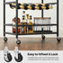 Bar Cart with Wheels and Wine Bottle Holders