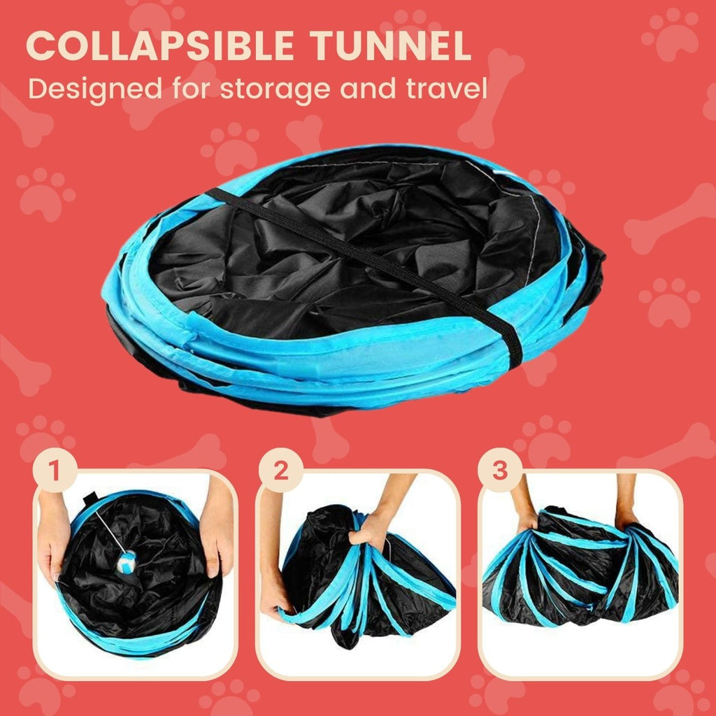 4 Holes Cat Tunnel (Pink)
