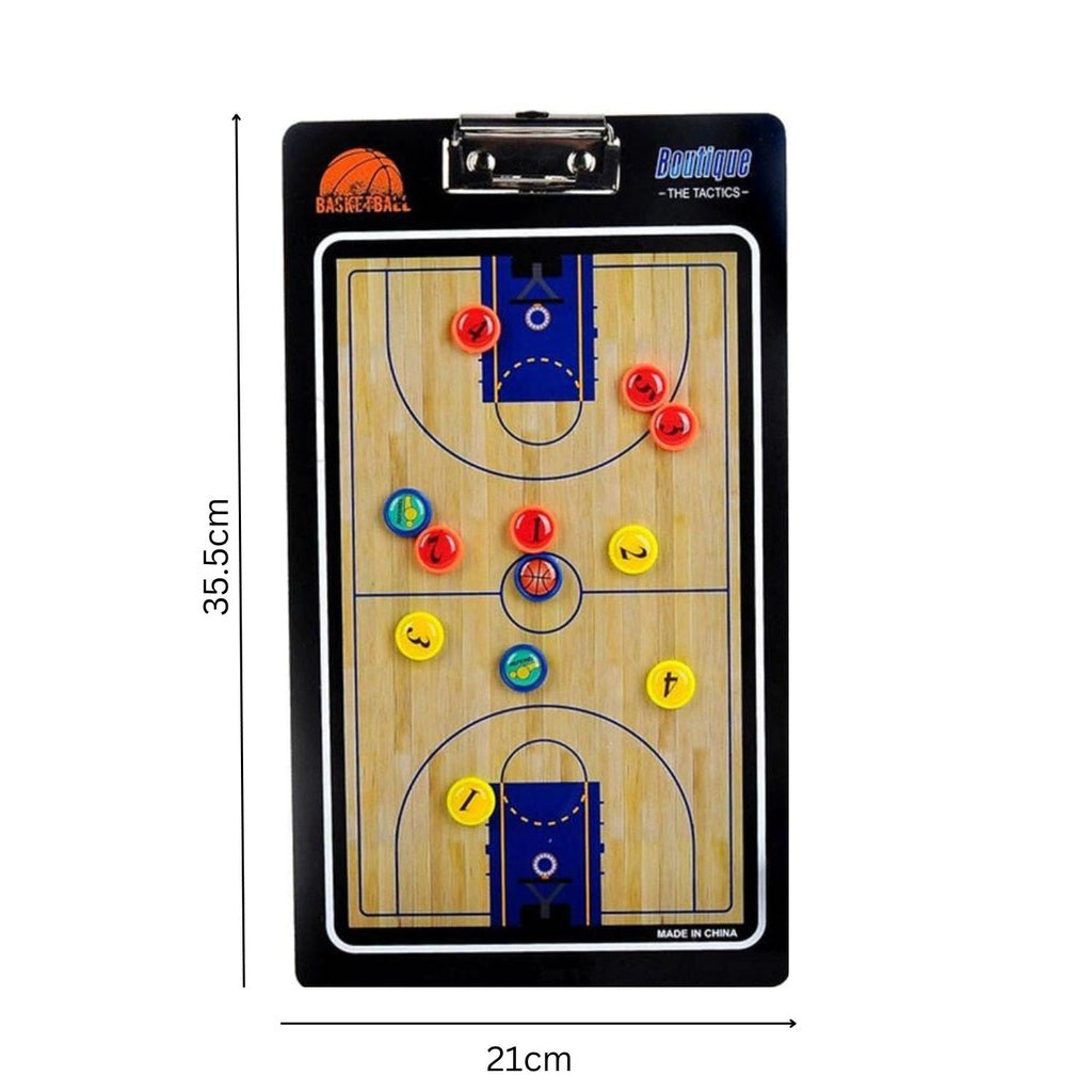 Foldable Basketball Coaching Board with Magnetic Number Pieces & Marker Pen (Black) VP-CB-100-YN