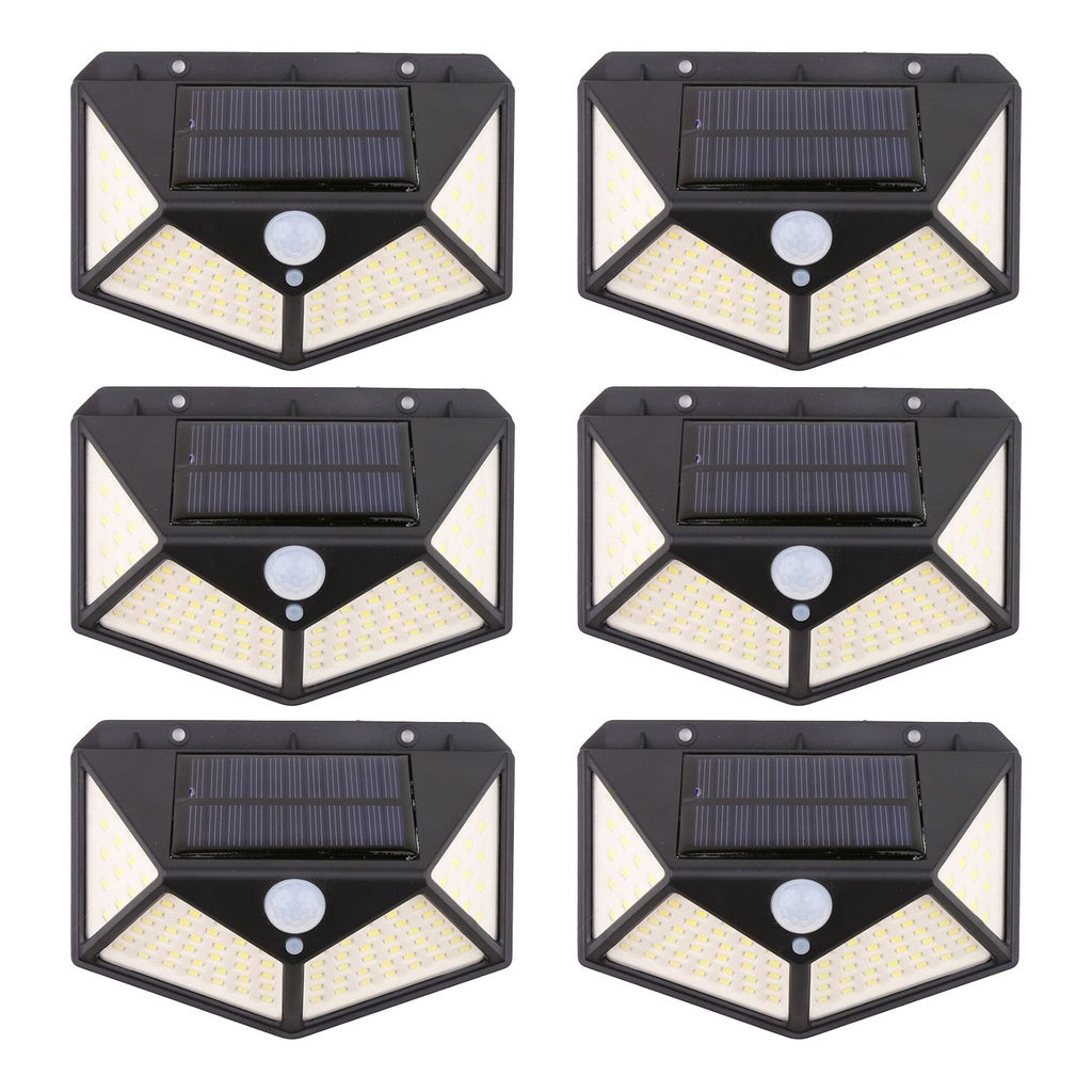 6 Packs Solar LED Lights with 3 Light Modes (Black）