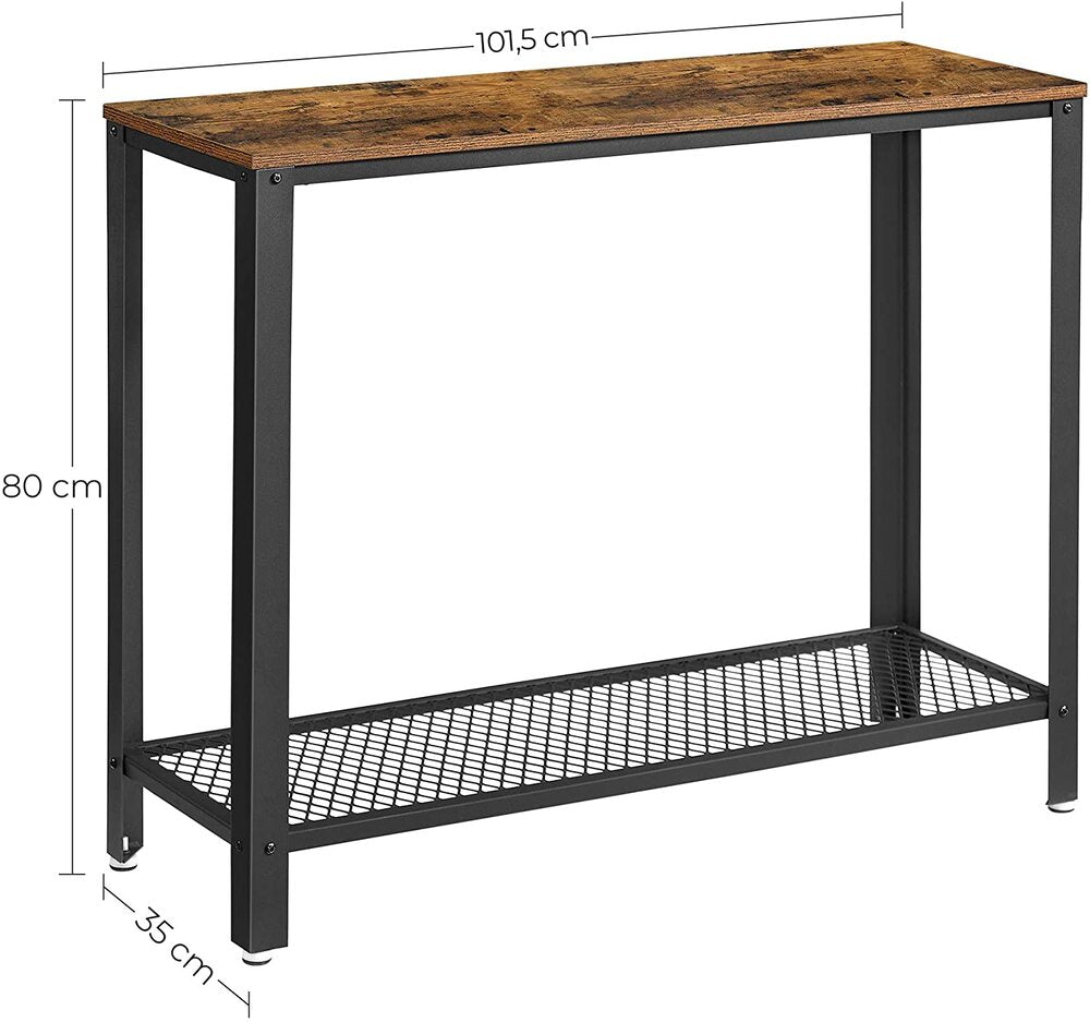 Console Table Rustic Brown and Black
