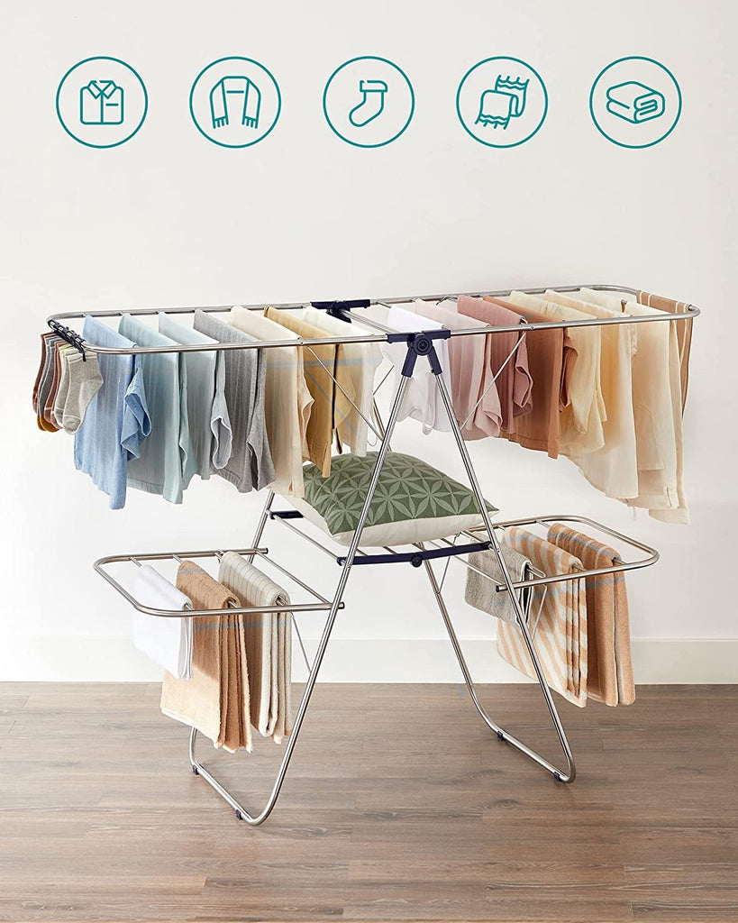 Foldable 2-Level Clothes Airer
