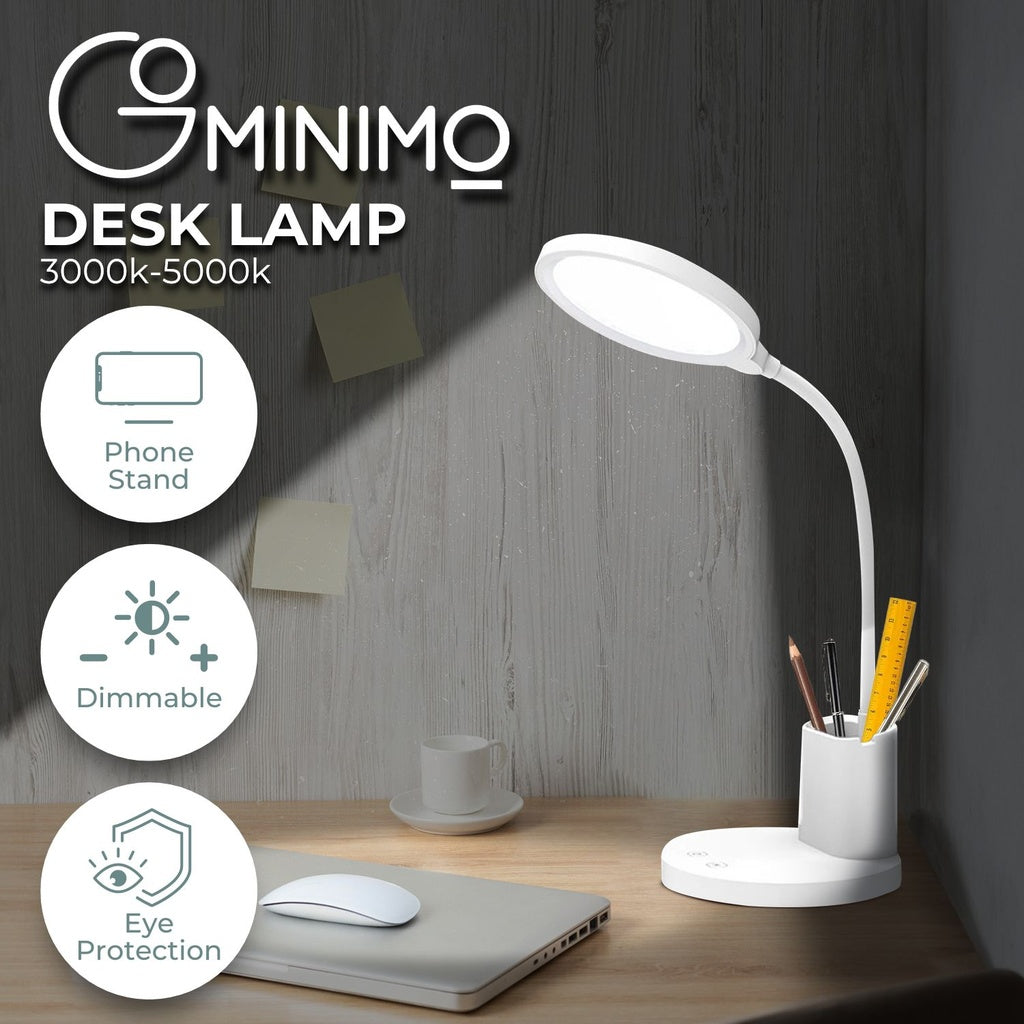 Desk Lamp With Pen And Phone Holder