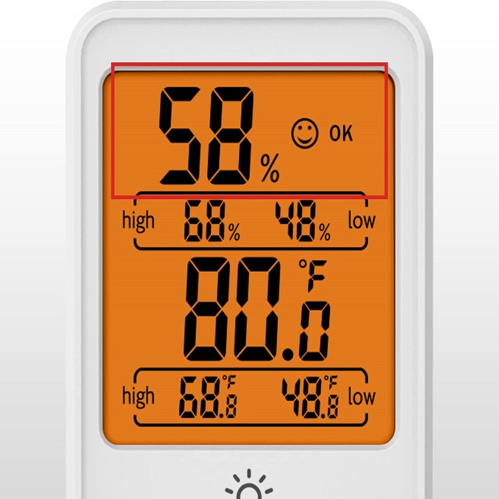 Thermo Hygrometer No Backlight White