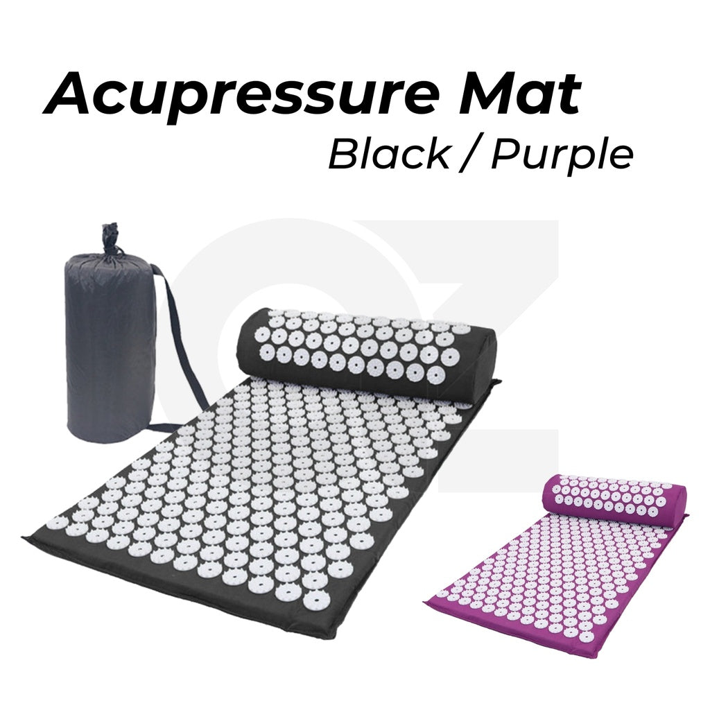 Acupressure Mat & Pillow & Bag (Purple)