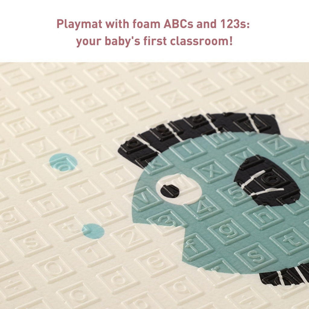 Baby XPE Foam Reversible Playmat 200x180x1cm (Dear Hedgehog & Cars)