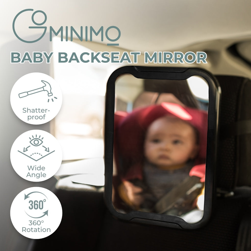 Baby Car Mirror for Back Seat (Black)
