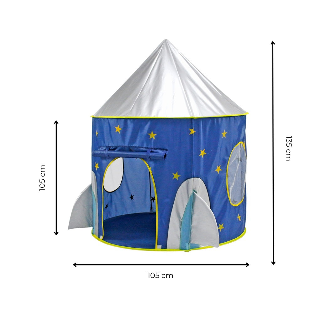 3 in 1 Sky Style Kids Play Tent with Carrying Bag - Blue and Yellow