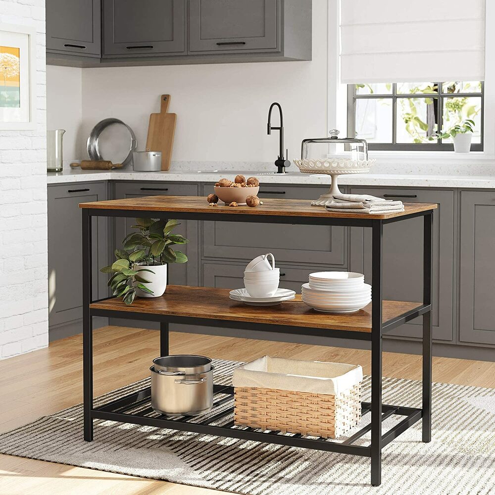 Kitchen Shelf with Large Worktop