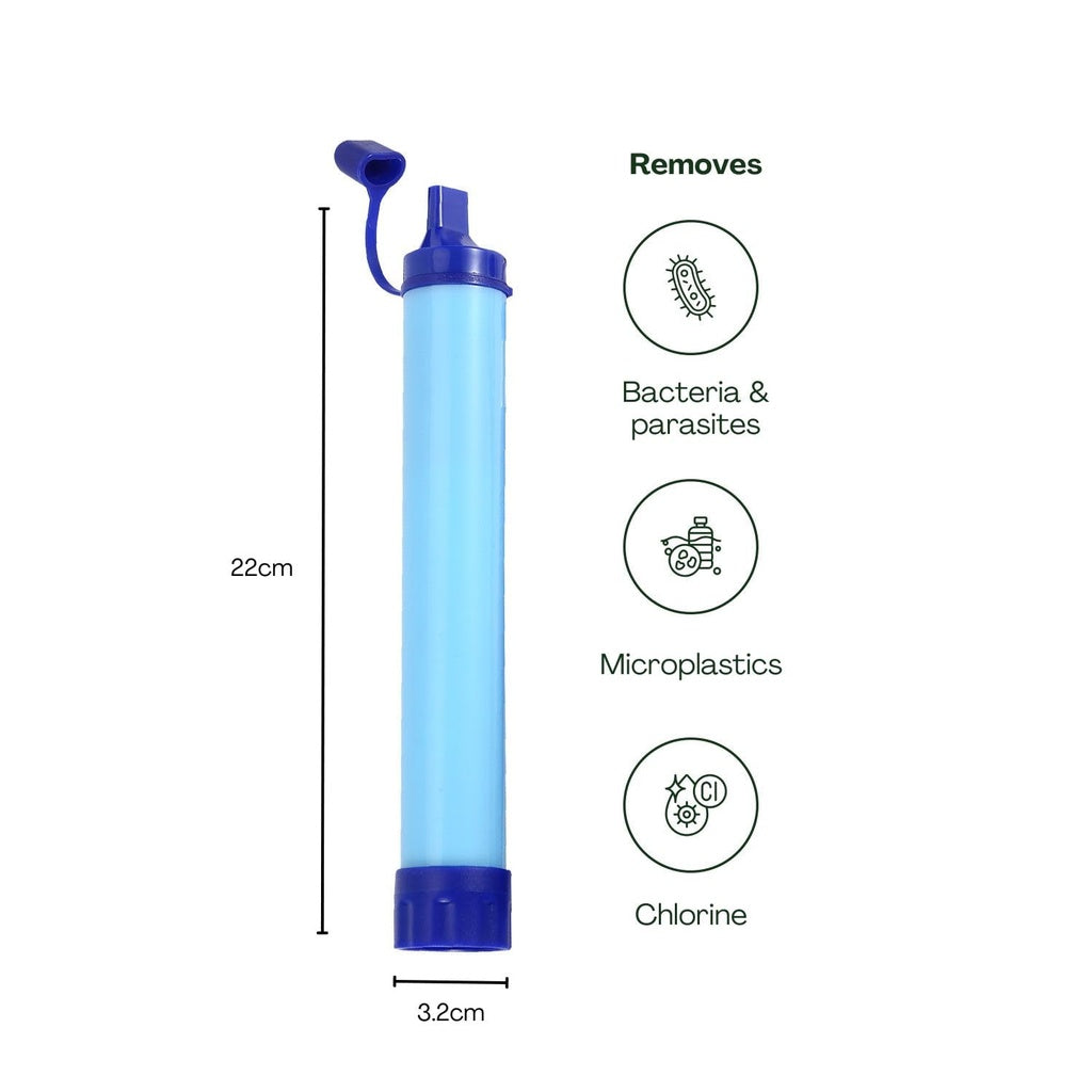 Water Filter Straw, Ultralight and Durable, Long-Lasting Up to 1500L Water, Easy Carry