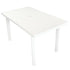 Garden Table White 126x76x72 cm Plastic
