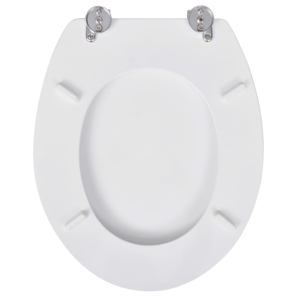 Toilet Seats with Lids 2 pcs MDF White