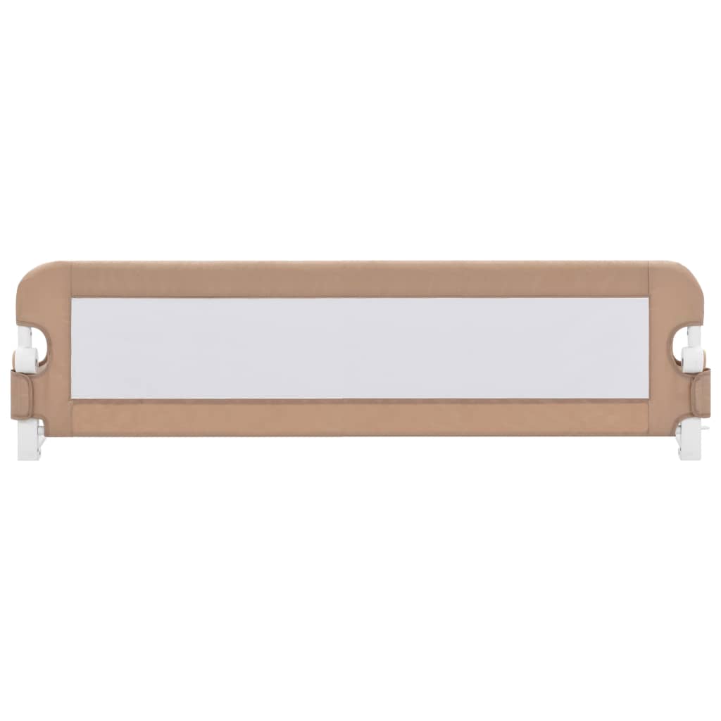 Toddler Safety Bed Rail Taupe 150x42 cm Polyester