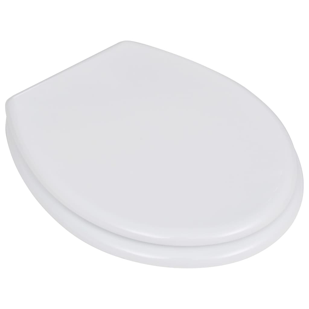 WC Toilet Seat MDF Lid Simple Design White