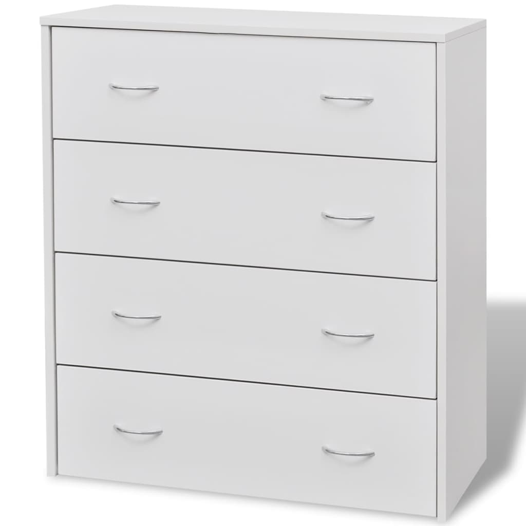 Dresser with 4 Drawers 60x30.5x71 cm White