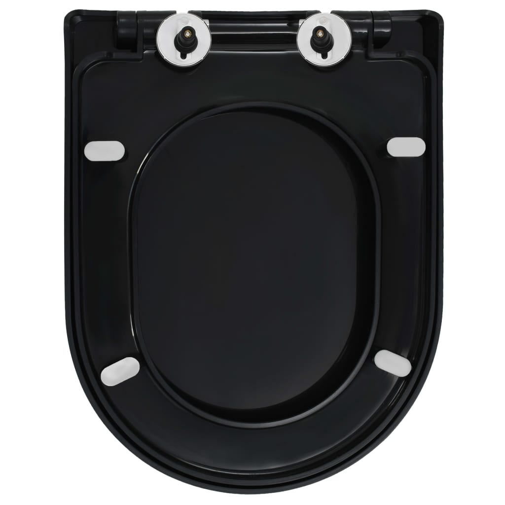 Soft-close Toilet Seat with Quick-release Design Black