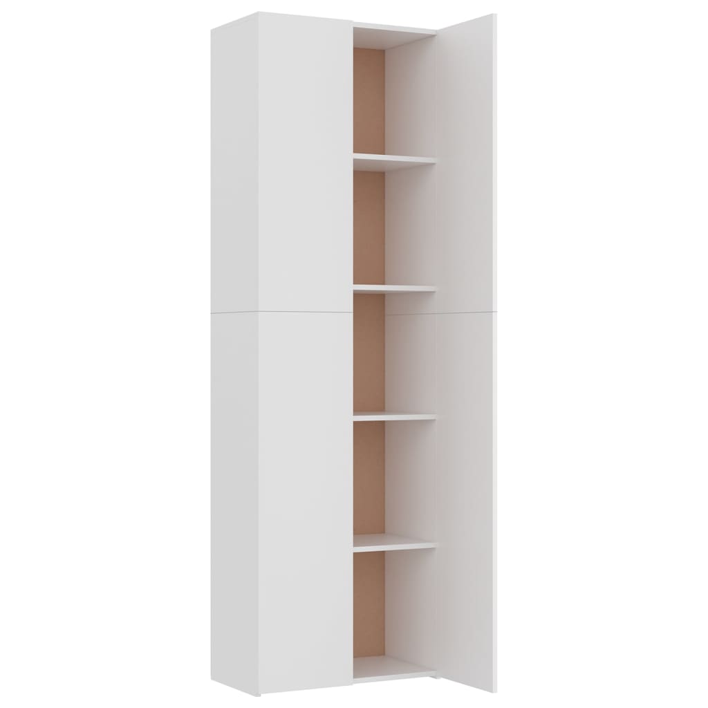 Office Cabinet White 60x32x190 cm Engineered Wood