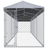 Outdoor Dog Kennel with Roof 760x190x225 cm