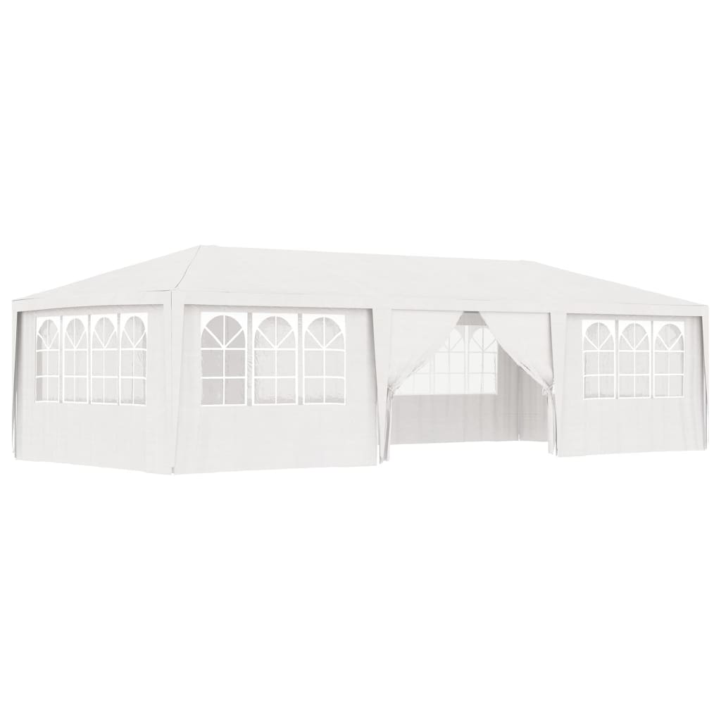 Professional Party Tent with Side Walls 4x9 m White 90 g/m²