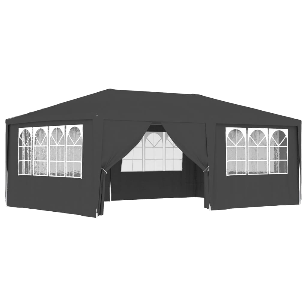 Professional Party Tent with Side Walls 4x6 m Anthracite 90 g/m²