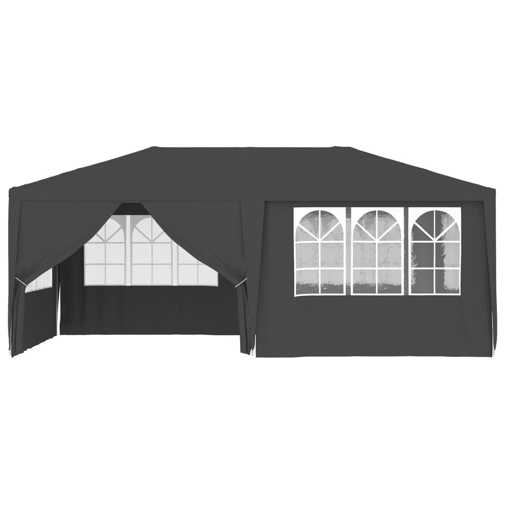 Professional Party Tent with Side Walls 4x6 m Anthracite 90 g/m²