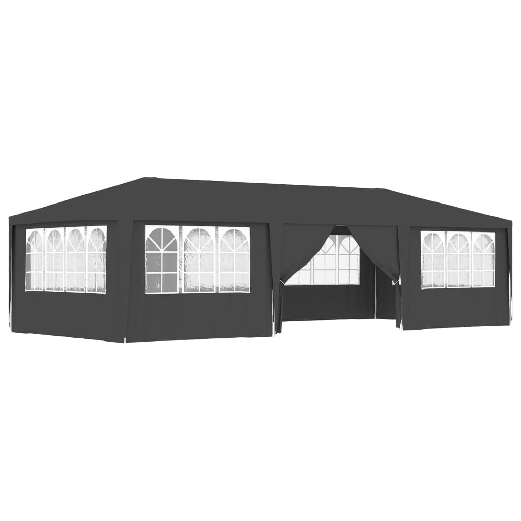Professional Party Tent with Side Walls 4x9 m Anthracite 90 g/m²