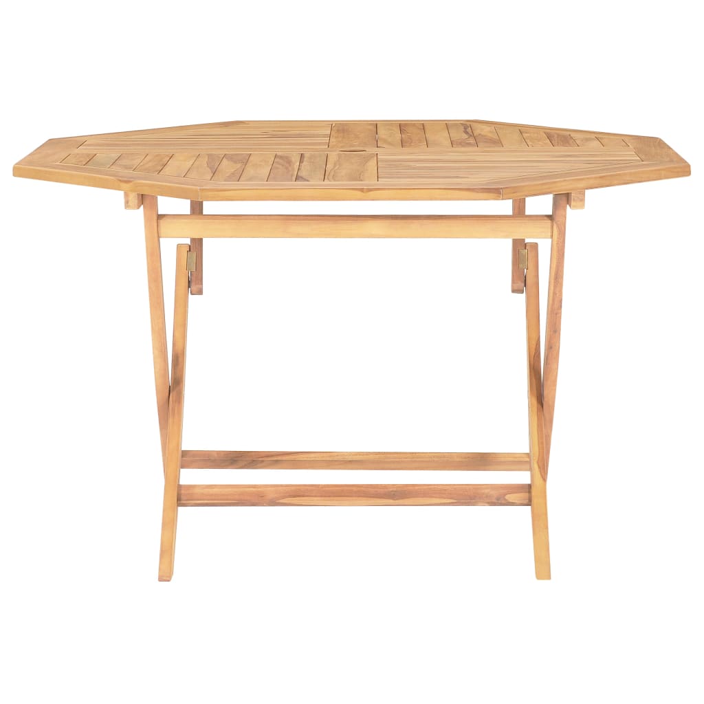 Folding Garden Table 120x120x75 cm Solid Teak Wood