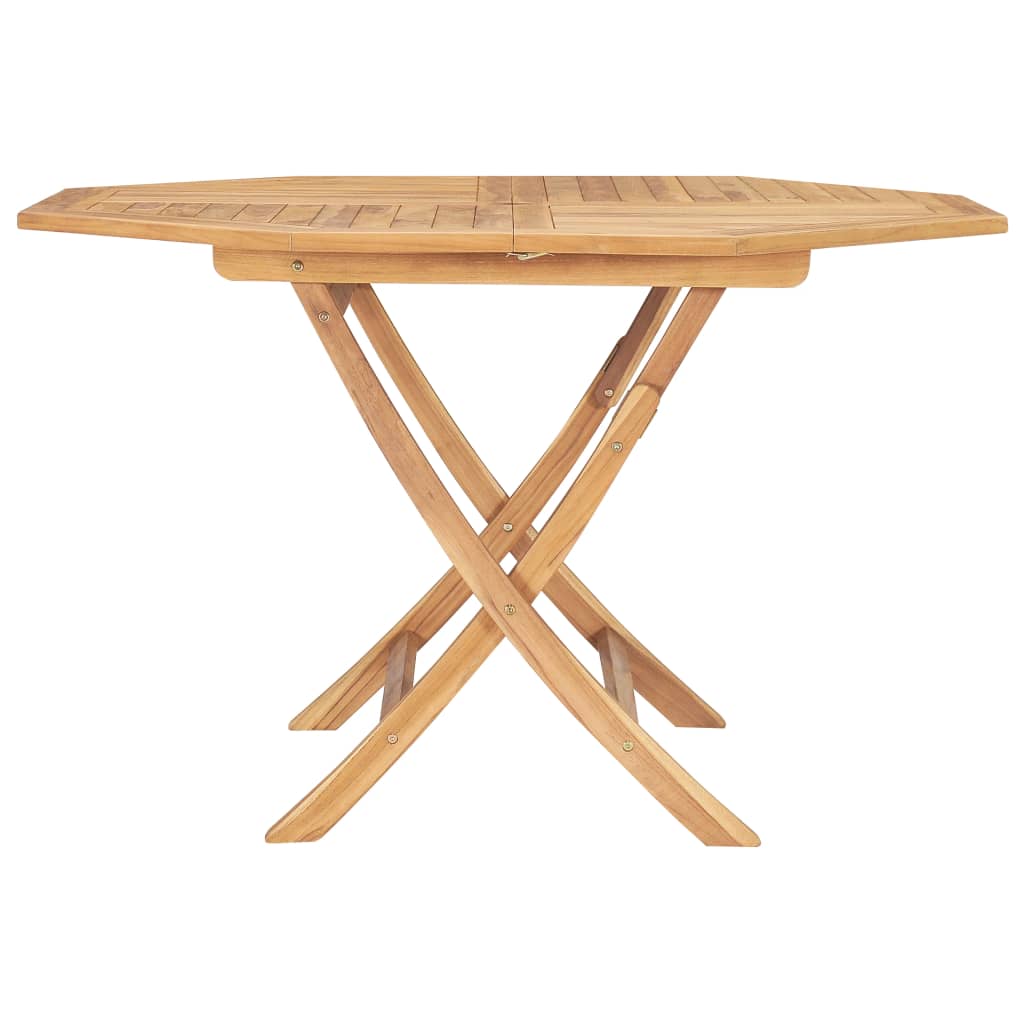 Folding Garden Table 120x120x75 cm Solid Teak Wood
