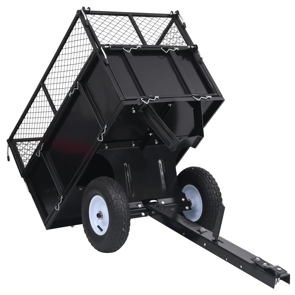 Tipping Trailer for Lawn Mower 150 kg Load