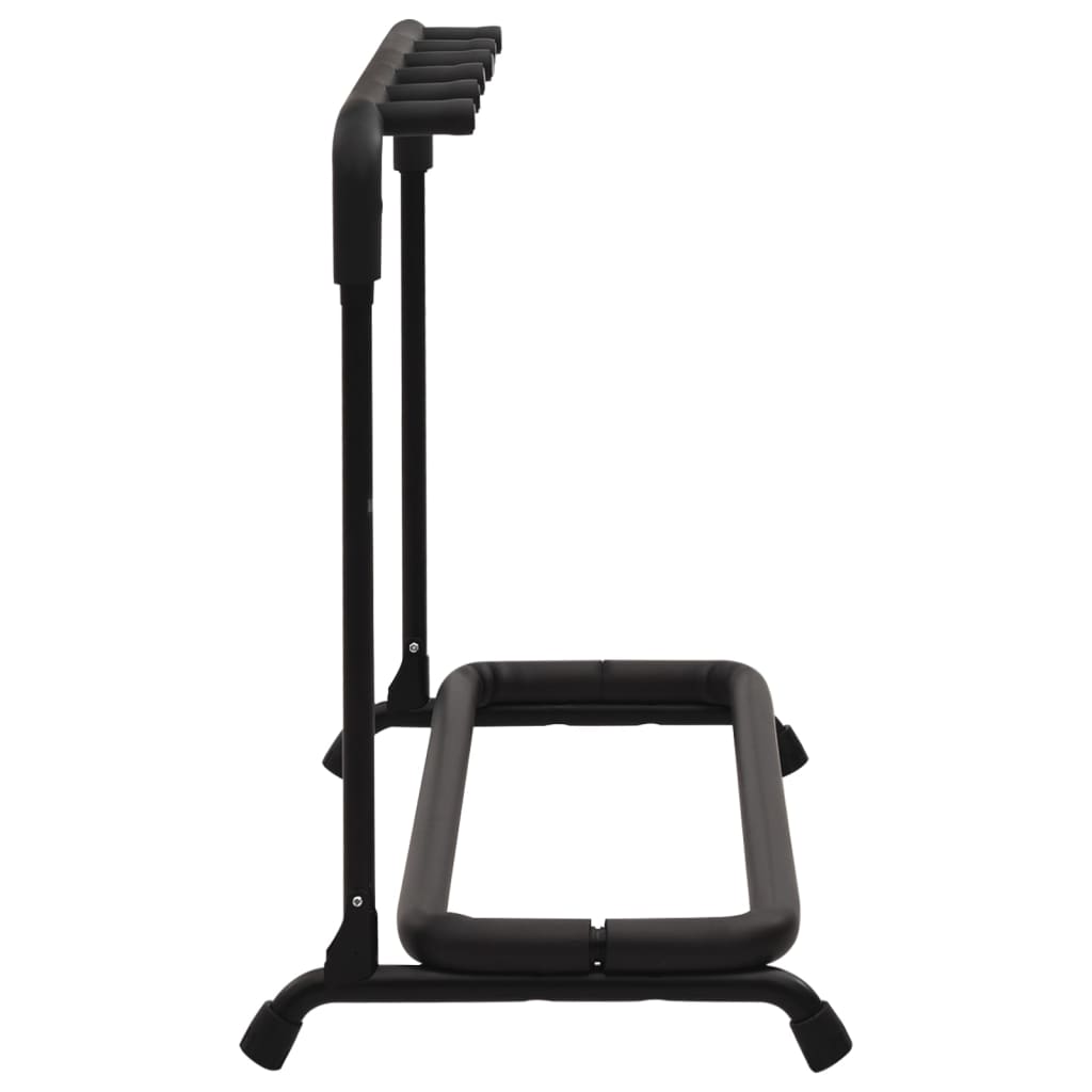 Folding Guitar Stand with 5 Sections Black 74x41x66 cm Steel
