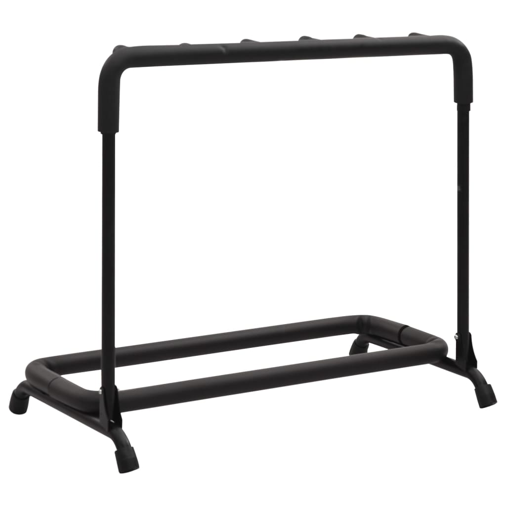 Folding Guitar Stand with 5 Sections Black 74x41x66 cm Steel