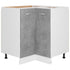 Corner Bottom Cabinet Concrete Grey 75.5x75.5x81.5 cm Engineered Wood