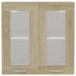 Hanging Glass Cabinet Sonoma Oak  60x31x60 cm Engineered Wood