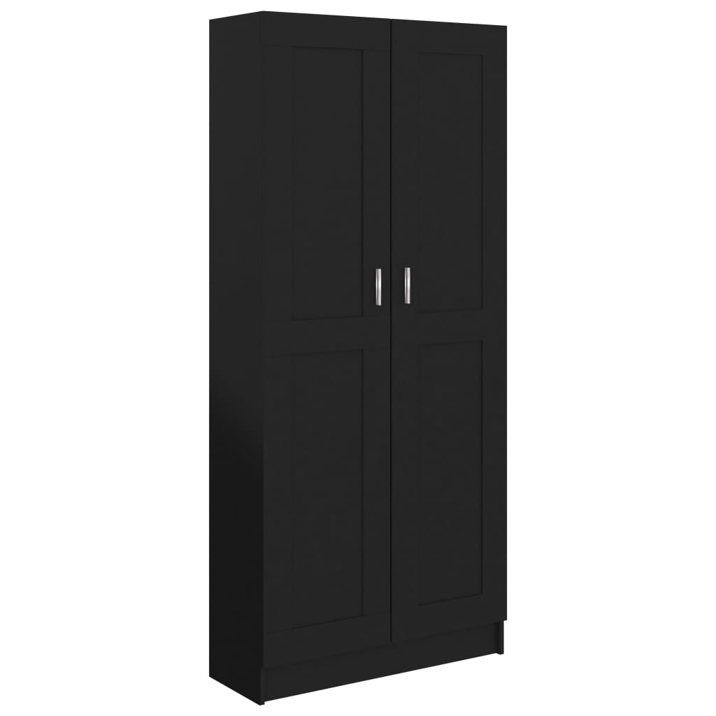 Book Cabinet Black 82.5x30.5x185.5 cm Engineered Wood