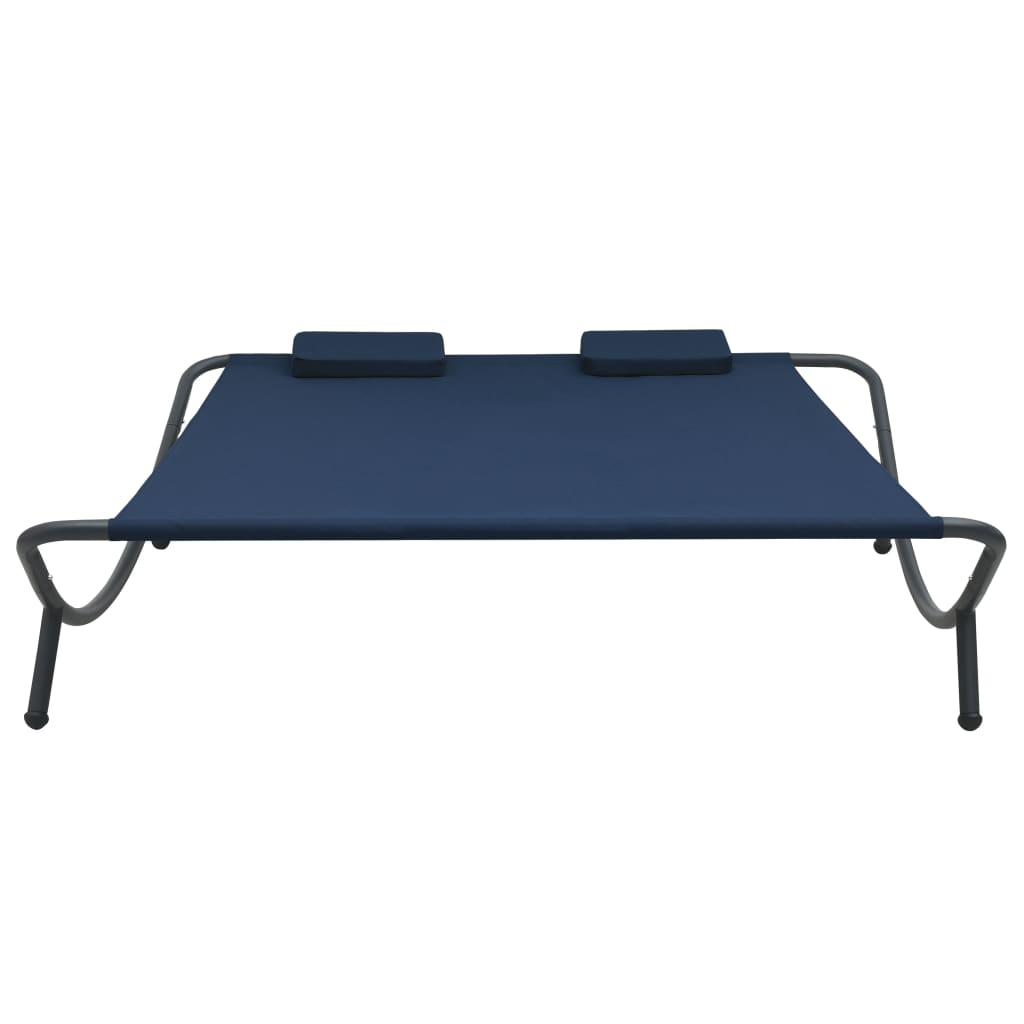 Outdoor Lounge Bed Fabric Blue