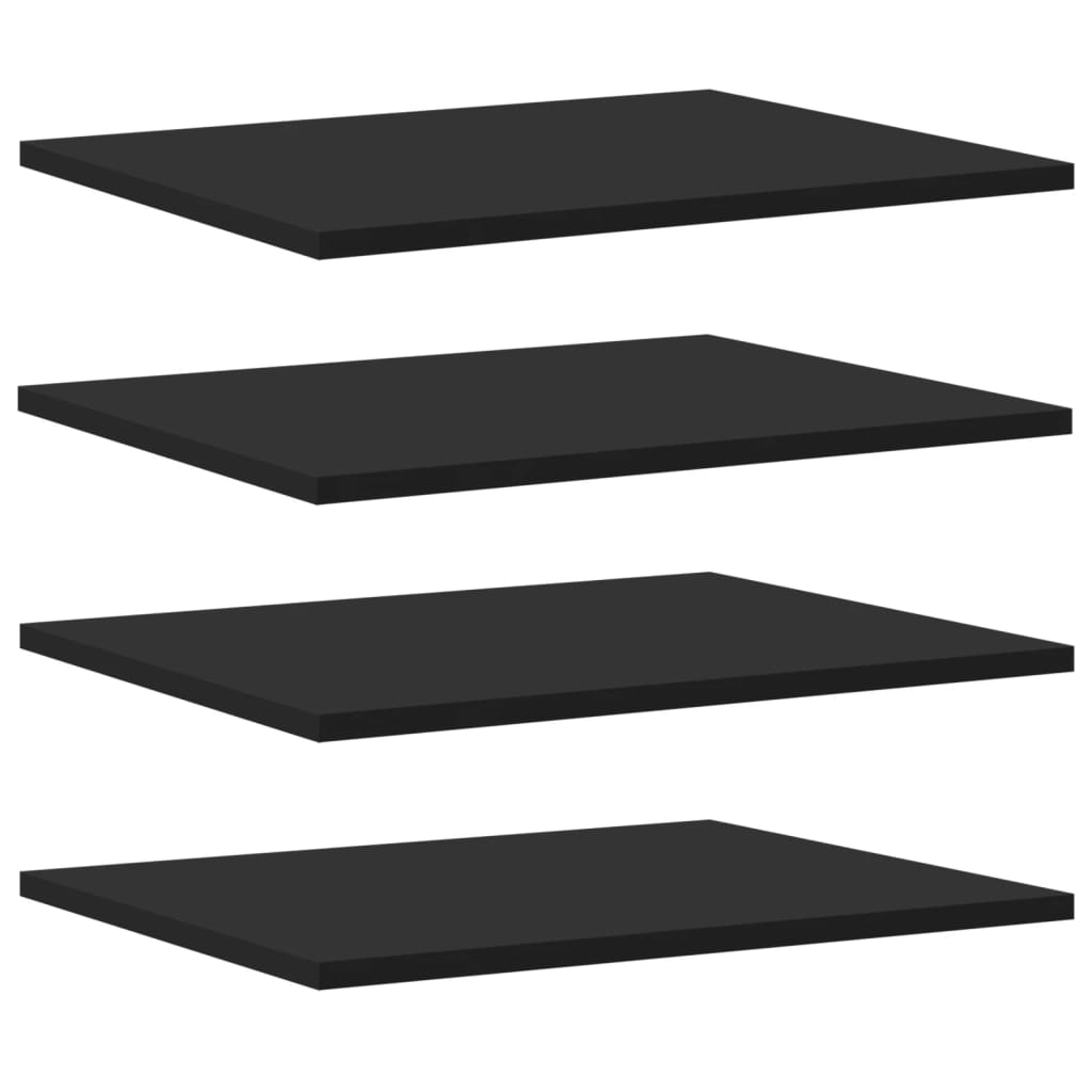 Bookshelf Boards 4 pcs Black 40x50x1.5 cm Engineered Wood