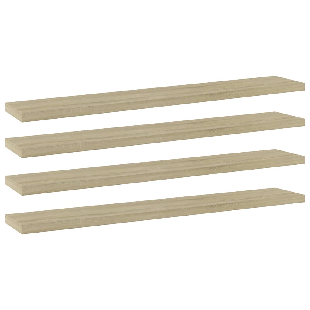 Bookshelf Boards 4 pcs Sonoma Oak 60x10x1.5 cm Engineered Wood