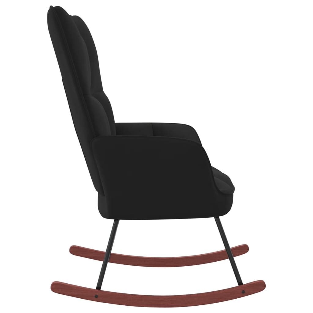 Rocking Chair Black Velvet