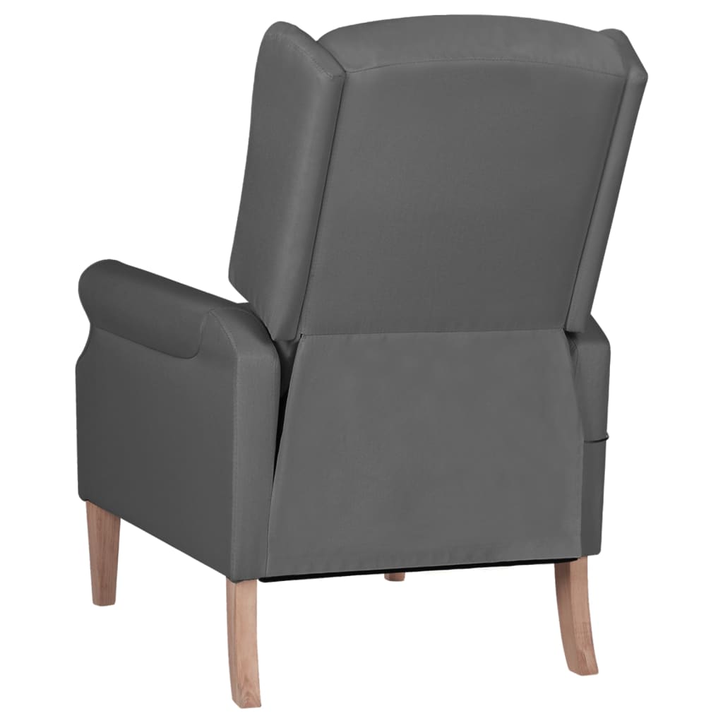 Massage Reclining Chair Light Grey Fabric