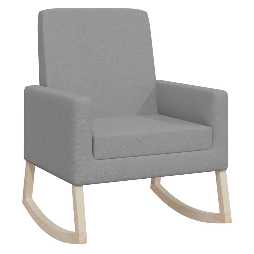 Rocking Chair Light Grey Fabric