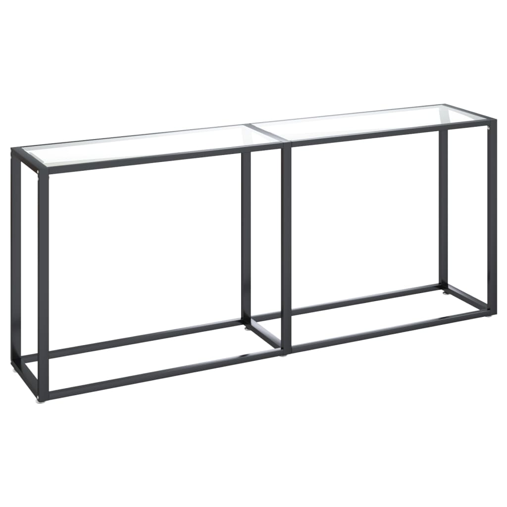 Console Table Transparent 180x35x75.5cm Tempered Glass
